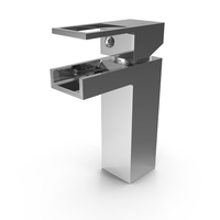 Handa Waterfall Effect Chrome Basin Mixer PNG & PSD Images