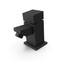 Aleria Cold Water Hand Basin Faucet Black Matt PNG & PSD Images