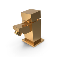 Aleria Cold Water Hand Basin Faucet Golden PNG & PSD Images