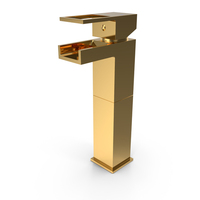 Handa High Basin Mixer Golden PNG & PSD Images