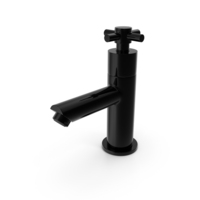 Nonza Cold Water Hand Basin Faucet Black PNG & PSD Images