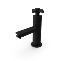 Nonza Cold Water Hand Basin Faucet Black Matt PNG & PSD Images
