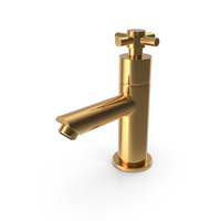 Nonza Cold Water Hand Basin Faucet Golden PNG & PSD Images