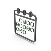 Calendar Checkmark Task Color Black PNG & PSD Images