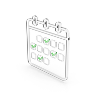Glass Calendar With Check Mark Symbol PNG & PSD Images