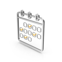 Calendar Checkmark Task Metal PNG & PSD Images