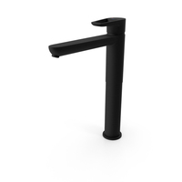 Laugar Chrome High Basin Mixer Black Matt PNG & PSD Images