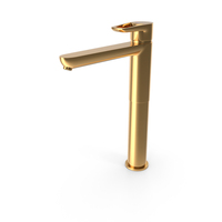 Laugar Chrome High Basin Mixer Golden PNG & PSD Images