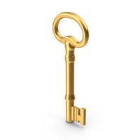 Gold Vertical Old Key PNG & PSD Images