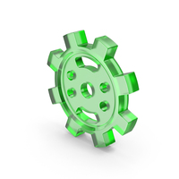 Gear Green Glass PNG & PSD Images
