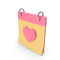 Yellow & Pink Note With Heart PNG & PSD Images