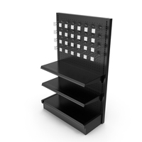 Cap End Solid Shelf With Hooks PNG & PSD Images