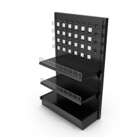 Cap End Solid Fence Shelf With Hooks PNG & PSD Images