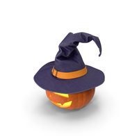 Halloween Pumpkin with Hat PNG & PSD Images