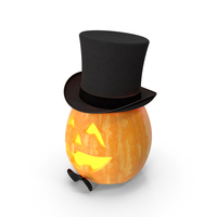 Halloween Pumpkin with Hat PNG & PSD Images