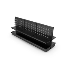 Double Sided Solid Shelf With Hooks PNG & PSD Images
