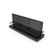 Double Sided Wire Shelf With Hooks PNG & PSD Images