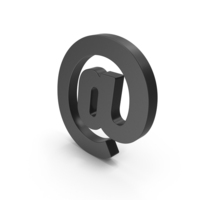 Black At The Rate Symbol PNG & PSD Images