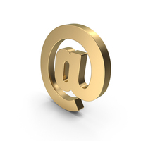 At Sign Gold PNG & PSD Images