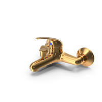 Arborg Chrome Bath Shower Mixer Tap Golden PNG & PSD Images