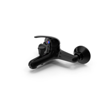Arborg Chrome Bath Shower Mixer Tap Black PNG & PSD Images
