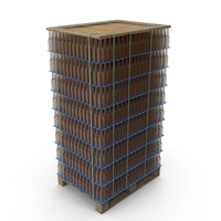 Plain Eight Row Glass Bottle Cargo PNG & PSD Images