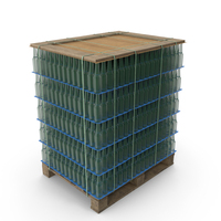 Plain Glass Bottle 5 Row Cargo PNG & PSD Images