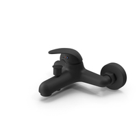 Eidar Chrome Bath Shower Mixer Tap Black Matt PNG & PSD Images