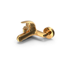Eidar Chrome Bath Shower Mixer Tap Golden PNG & PSD Images