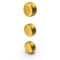 Dots Menu Gold PNG & PSD Images