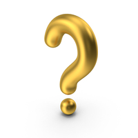 Question Mark Gold PNG & PSD Images