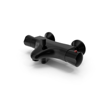 Rize Thermostatic Bath Shower Mixer Tap Black PNG & PSD Images