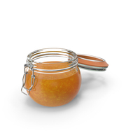 Apricot Jam In An Open Jar PNG & PSD Images
