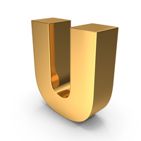 Gold U PNG & PSD Images