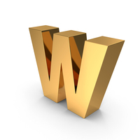 Gold W PNG & PSD Images