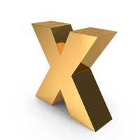 Gold X Symbol PNG & PSD Images