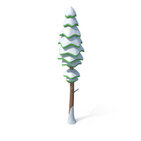 Cartoon Tree Winter Pine PNG & PSD Images