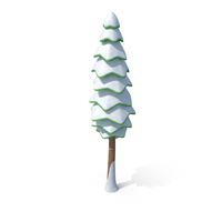 Cartoon Tree Winter Pine PNG & PSD Images