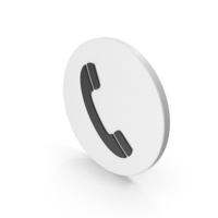 Black & White Handset Icon PNG & PSD Images