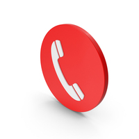 Red And White Handset Icon PNG & PSD Images