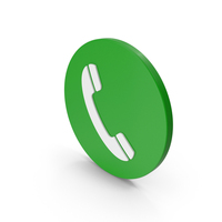 Green And White Handset Symbol PNG & PSD Images