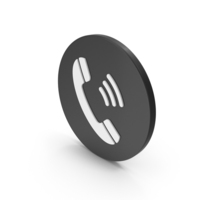 Black & White Handset Icon PNG & PSD Images