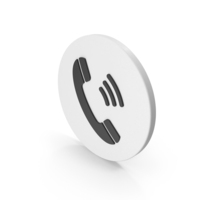 Black & White Handset Icon PNG & PSD Images