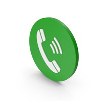 Green And White Handset Icon PNG & PSD Images