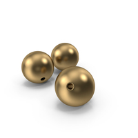 Bunch Of Three Gold Beads PNG & PSD Images