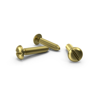 Bunch Of Three Gold Round Bolts PNG & PSD Images