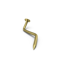 Gold Bent Nail PNG & PSD Images