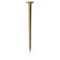 Gold Straight Nail PNG & PSD Images