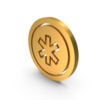 Asterix In Coin Design Icon PNG & PSD Images