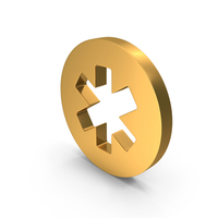 Asterix In Coin Symbol PNG & PSD Images